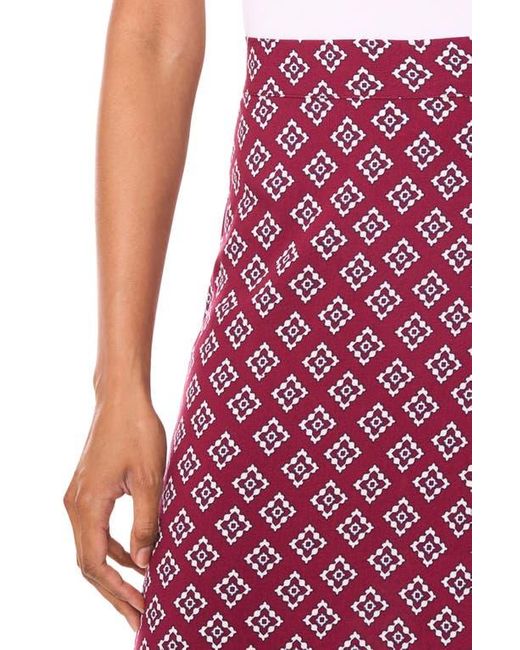 Halogen® Red Side Slit Midi Skirt