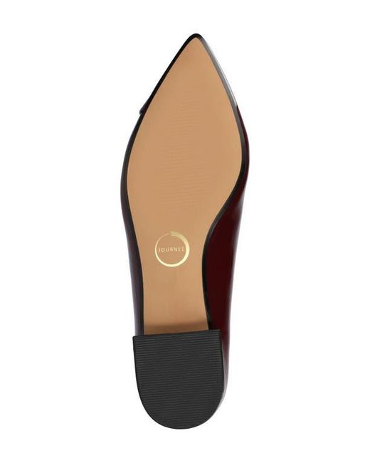 Journee Collection Brown Carmin Pointed Toe Flat