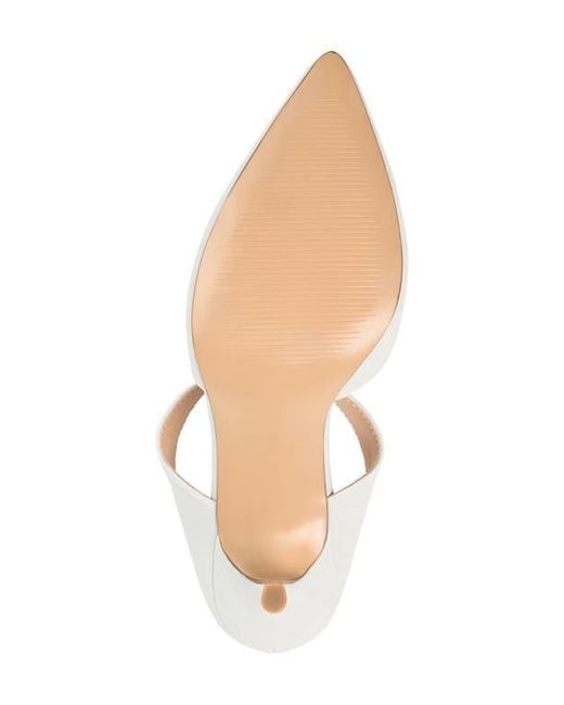 Journee Collection White Pointed-Toe Slip-On Pumps