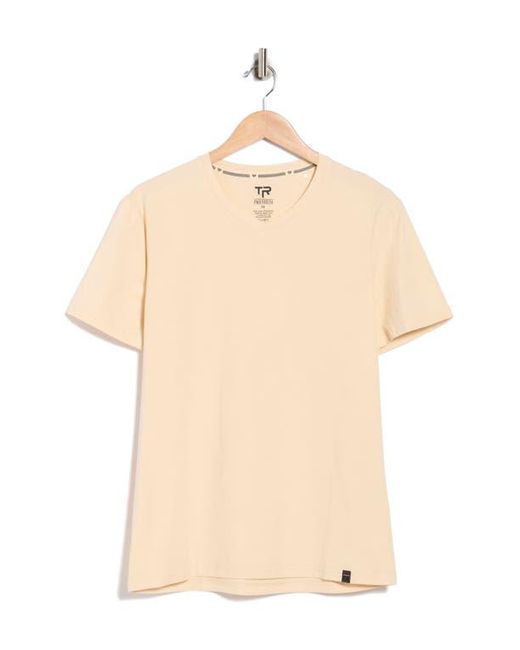 T.R. Premium Natural Solid V-Neck T-Shirt for men