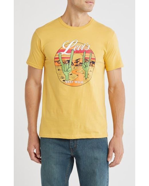 Levi's Yellow Desert Relaxed Fit Graphic T-Shirt for men