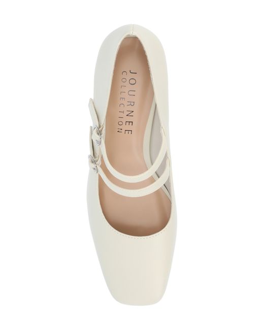 Journee Collection Natural Nally Mary Jane Pump