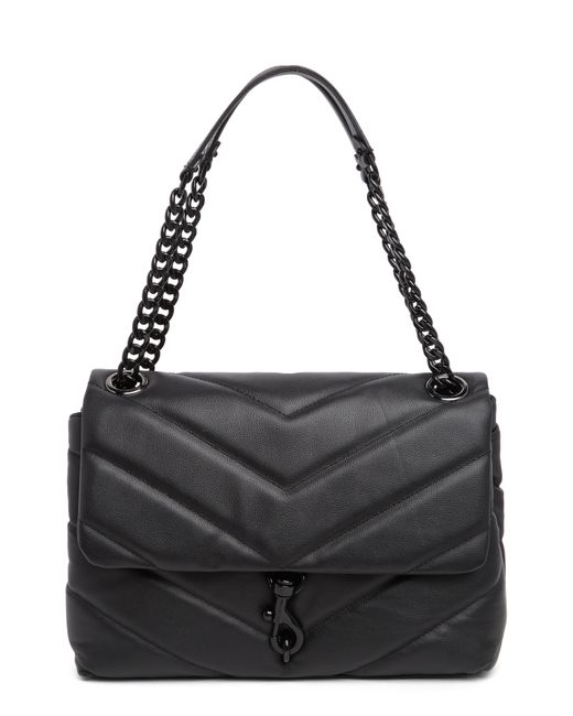 Rebecca Minkoff Black Edie Maxi Shoulder Bag
