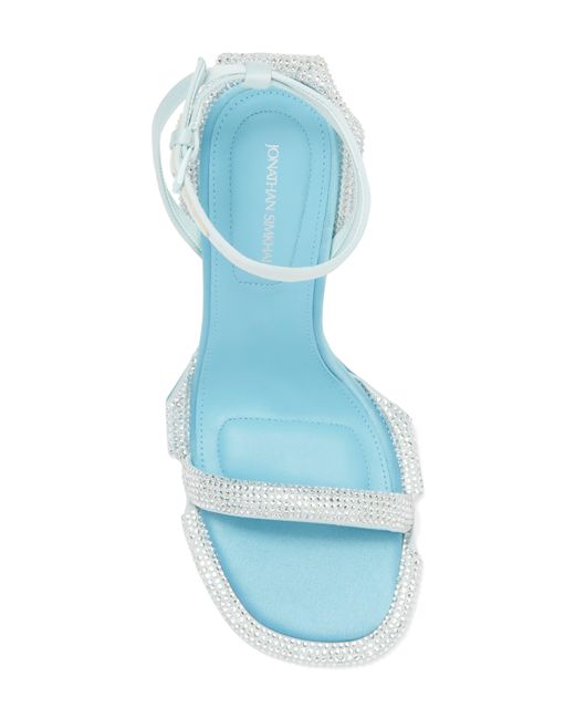 Jonathan Simkhai Blue Crystal Strap Sandal