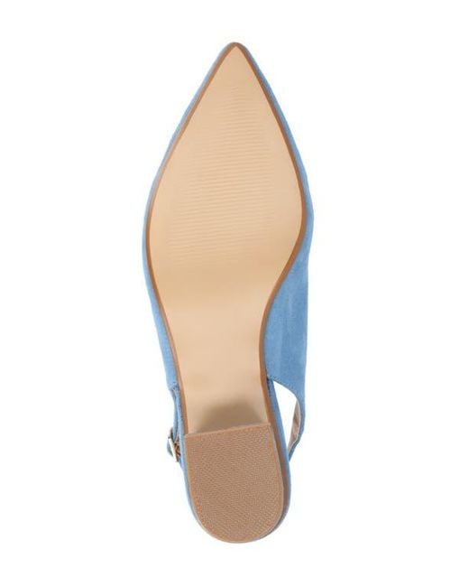 Journee Collection Blue Sylvia Slingback Pump