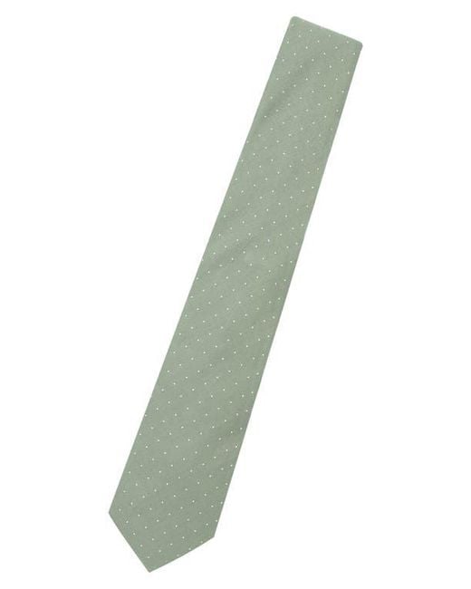 Con.struct Green Dot Print Cotton Tie for men