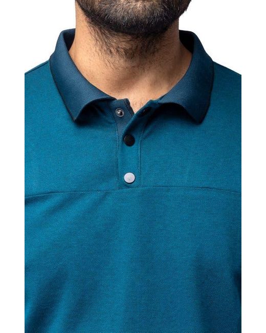Xray Jeans Blue Contrast Collar Piqué Polo Shirt for men