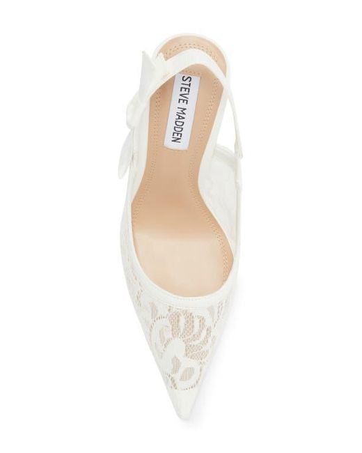 Steve Madden White Stefani Slingback Pump