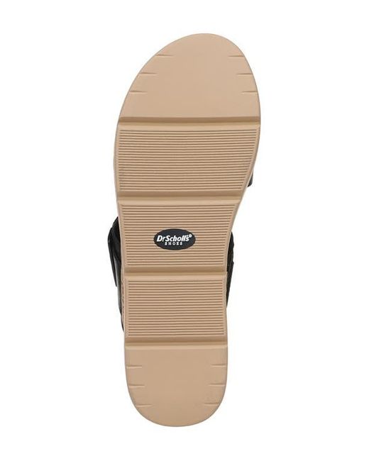 Dr. Scholls Black Once More Platform Wedge Slide Sandal