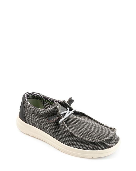 Vance Co. Moore Casual Boat Shoe In Charcoal At Nordstrom Rack in Gray