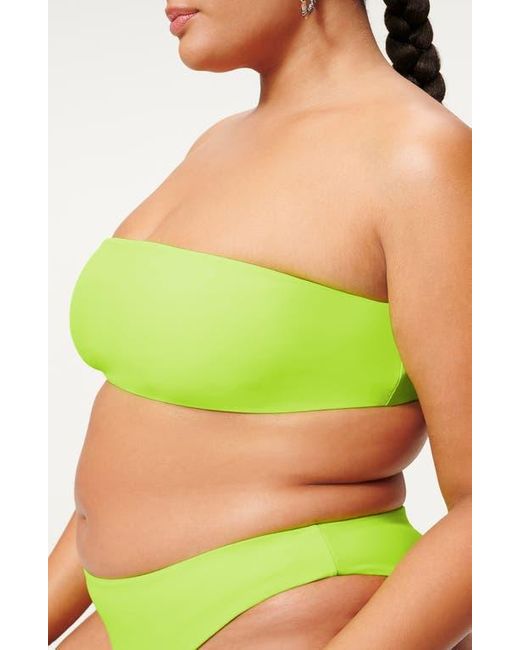 GOOD AMERICAN Green Better Band Strapless Reversible Swim Top