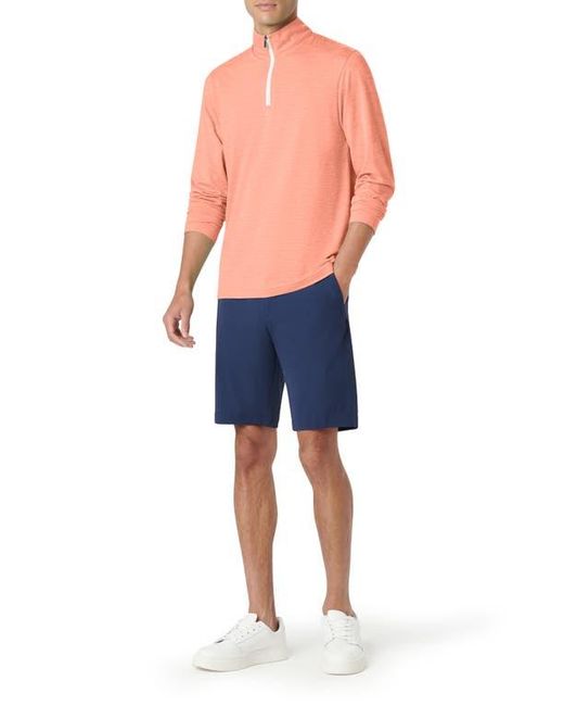 Bugatchi Blue Quarter Zip Performance Pullover for men