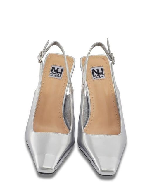 Ninety Union Metallic Jane Cap Toe Slingback Pump