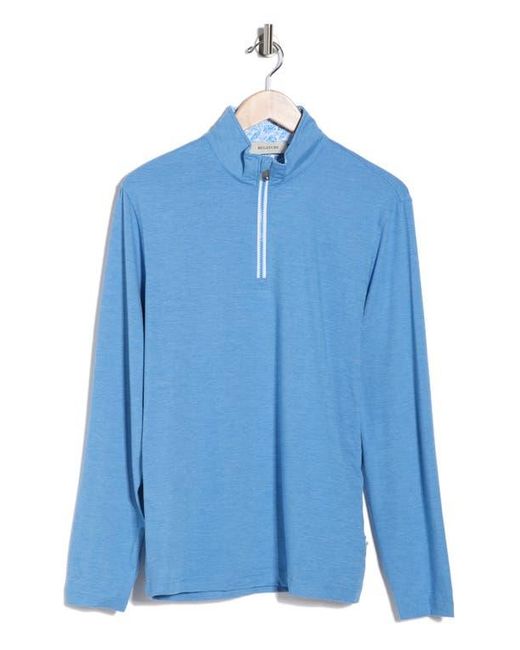 Bugatchi Blue Quarter Zip Performance Pullover for men