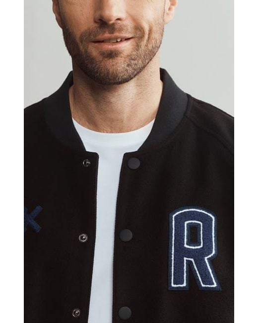 Rhone Black The Crew Jacket for men