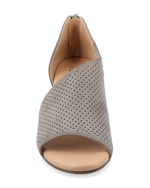 Journee Collection Brown Journee Aretha D'Orsay Wedge Sandal