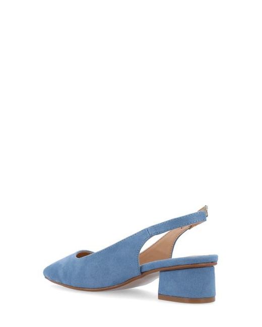 Journee Collection Blue Sylvia Slingback Pump