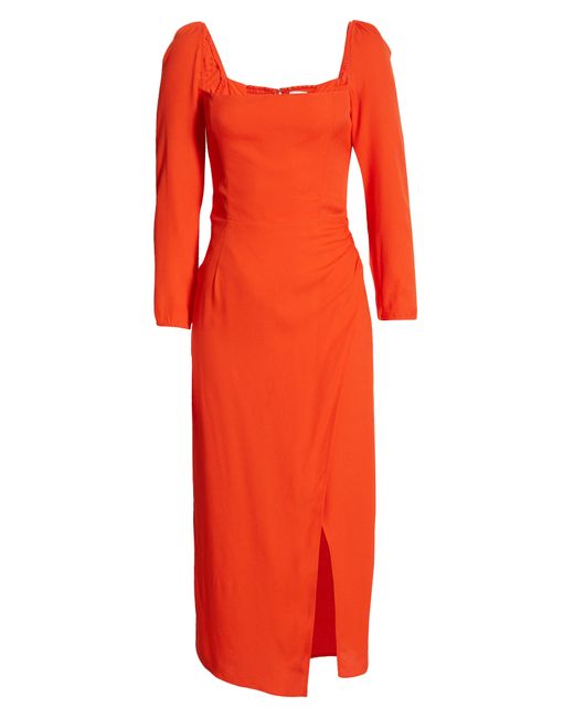 Reformation Hilda Polka Dot Long Sleeve Dress In Paprika At Nordstrom ...