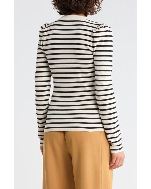 DKNY Black Puff Sleeve Henley