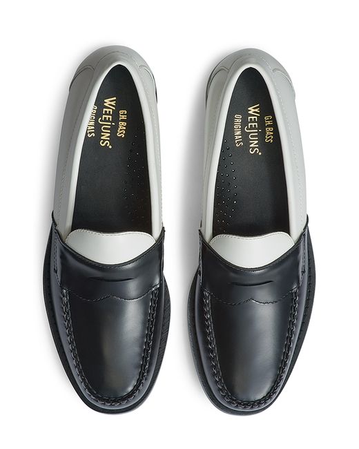 G.H.BASS Gray Logan Colorblock Penny Loafer for men