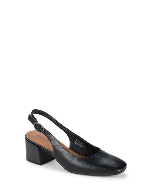 BareTraps Black Ester Block Heel Slingback Pump