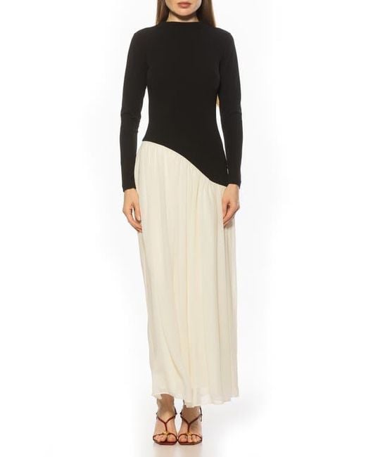 Alexia Admor Black Dakota Long Sleeve Gown