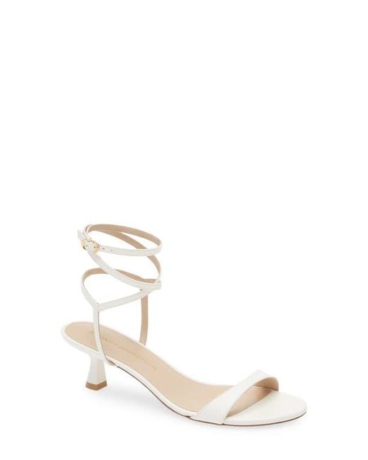 Stuart Weitzman White Nudist Wrap Sandal