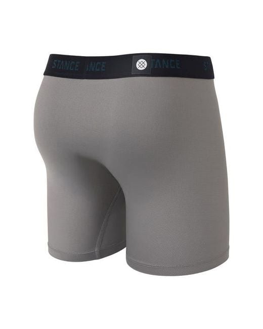 Stance Gray Solid Performance Wholester Boxer Briefs for men