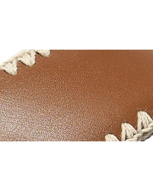 Fitflop Brown F-mode Crochet Trim Platform Slide Sandal