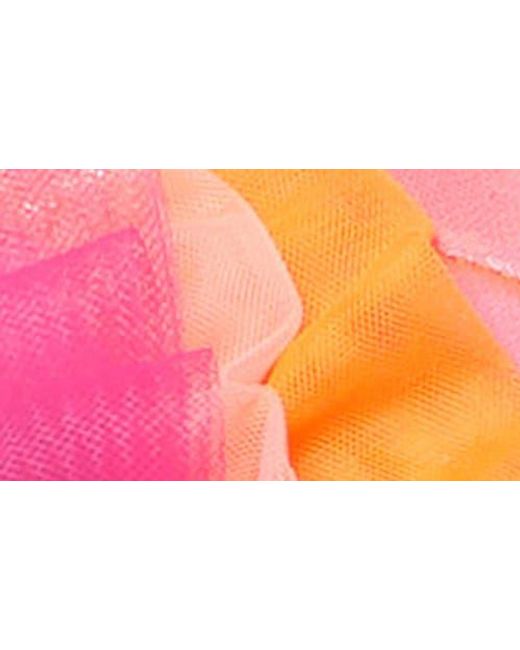 Kurt Geiger Pink Mini Kensington Ruffle Convertible Crossbody Bag