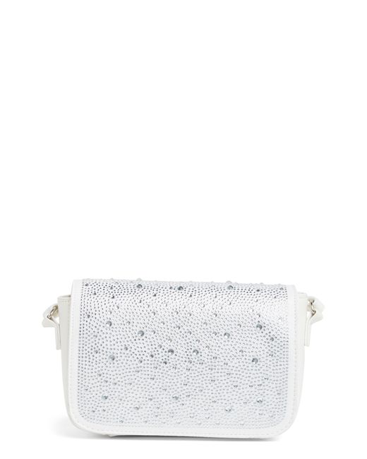Betsey Johnson Rhinestone Crossbody Bag in White Lyst
