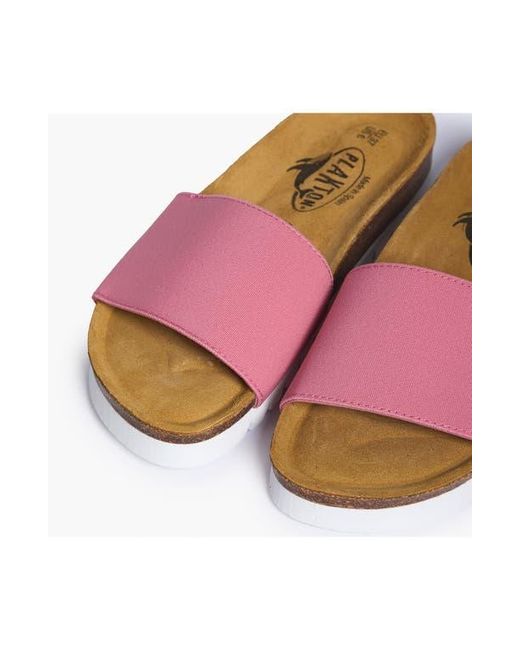 Plakton Pink Solid Slide Sandal