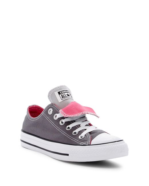 Converse Canvas Chuck Taylor All Star Double Tongue Sneaker in Gray | Lyst