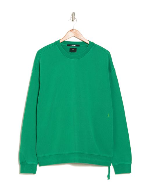 Ksubi Green 4x4 Biggie Crew Cali Cotton Graphic Sweatshirt for men