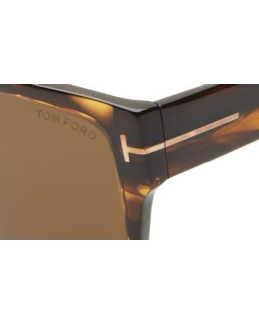 Tom Ford Brown 55Mm Rectangular Sunglasses for men
