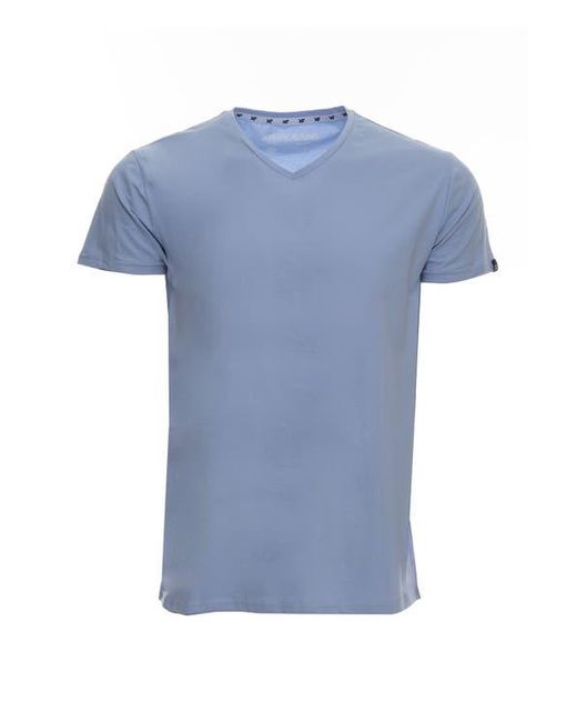 Xray Jeans Blue V-Neck Flex T-Shirt for men