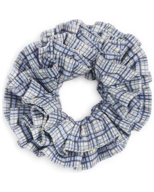 Damson Madder Blue Garter Scrunchie