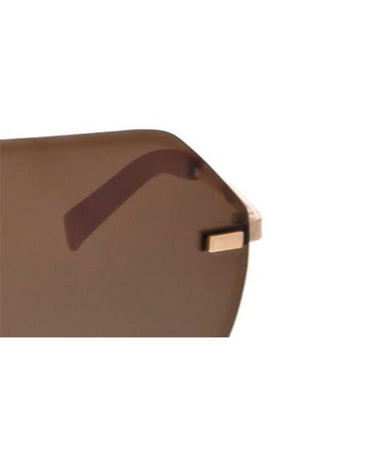 Hurley Brown Angled Iconic Shield Sunglasses