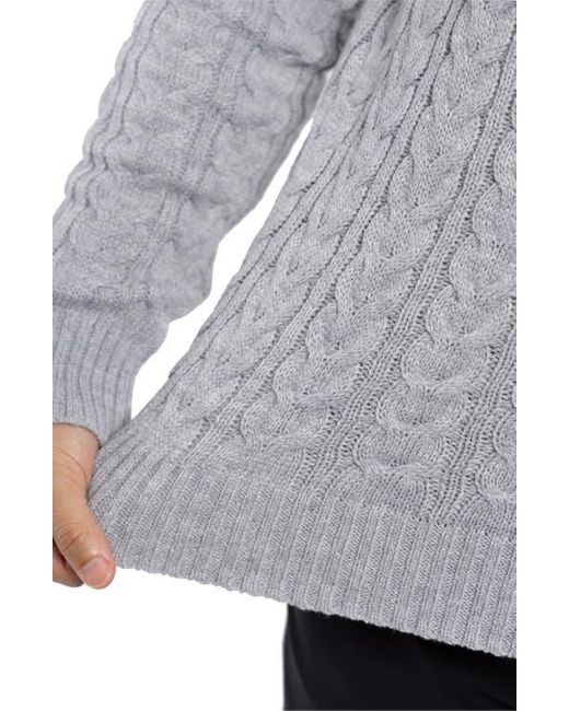 Xray Jeans Gray Cable Knit Turtleneck Sweater for men