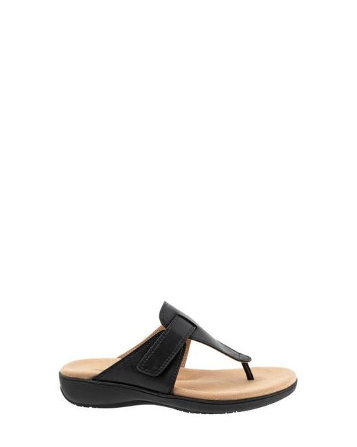 Trotters Black Robin Flip Flop