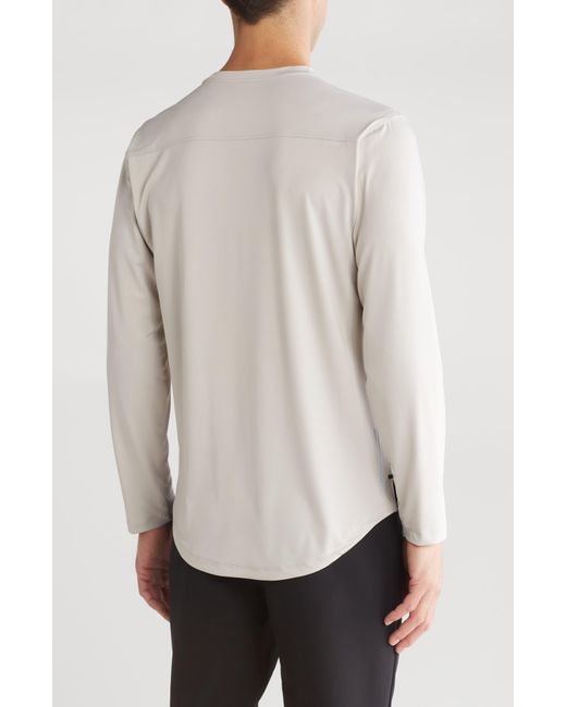 Kenneth Cole White Active Stretch Long Sleeve T-shirt for men