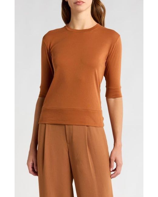 Vince Elbow Length Sleeve Sweater in Brown Lyst