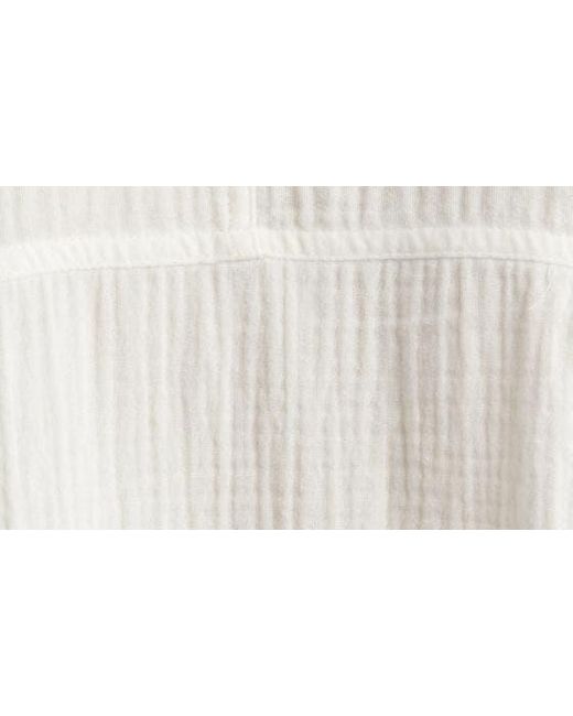 Madewell White Lightspun Dolman-sleeve Button-up Shirt