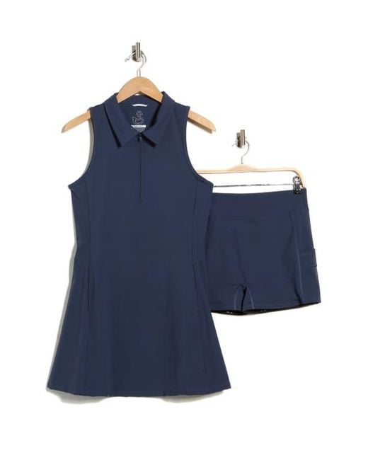 Swannies Blue Millie Polo Dress & Shorts Set