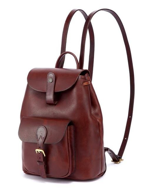 Old Trend Red Isla Small Leather Backpack