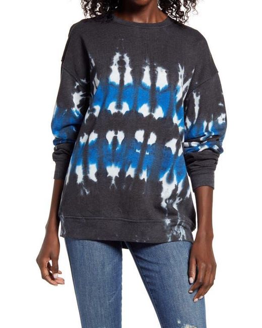 Treasure & Bond Blue Tie Dye Cotton Blend Sweatshirt