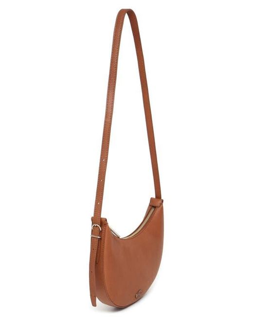 New Amsterdam Leatherworks Brown Silas Leather Crossbody Bag