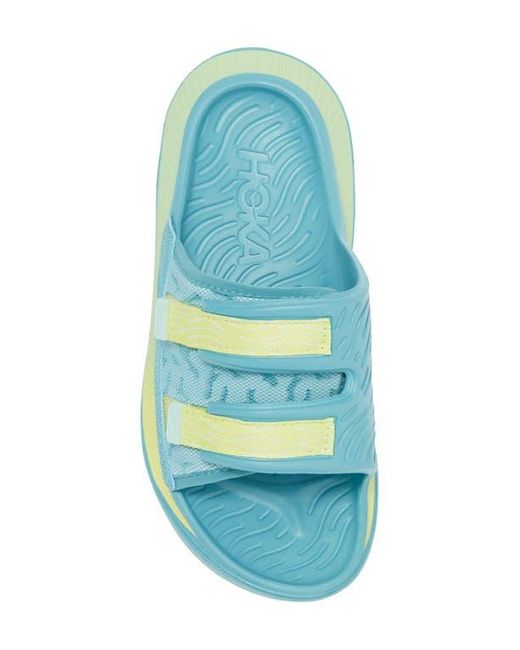 Hoka One One Blue Gender Inclusive Ora Luxe Slide Sandal