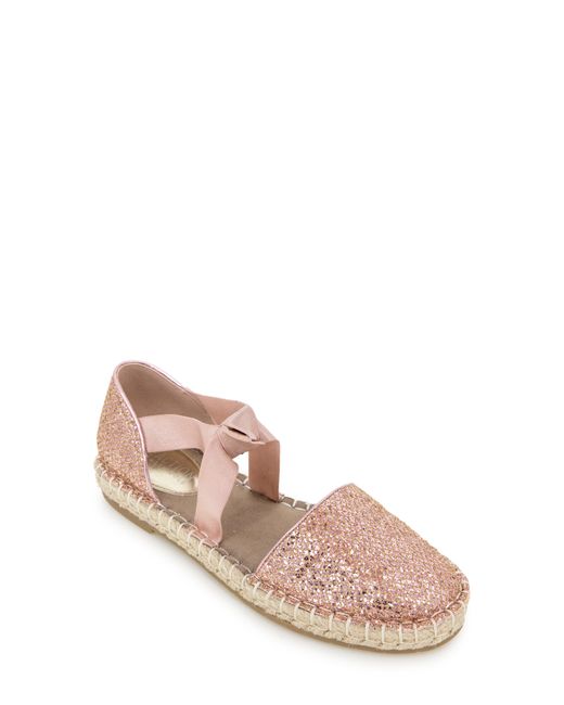 Kenneth Cole Luna Glitter Espadrille Sandal in Pink | Lyst
