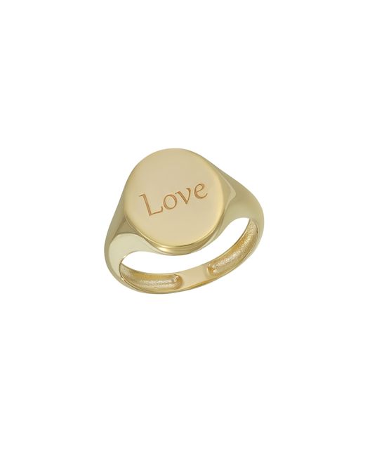 Bony Levy Metallic 14k Gold Love Signet Ring